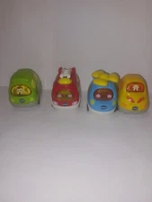 Vtech Vehicle Lot Of 4- Fire Truck-van-car-helicopter- Working