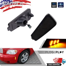 Smoke Lens Amber LED Front Fender Side Marker Lights For 2006-2011 Chevrolet HHR