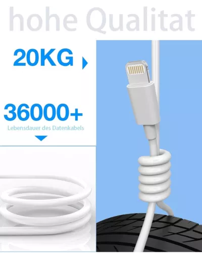 3X Original Apple Ladekabel IPhone USB C 20 W für IPad Adapter 7 8 X 11 12 13 14 - Bild 5 von 14