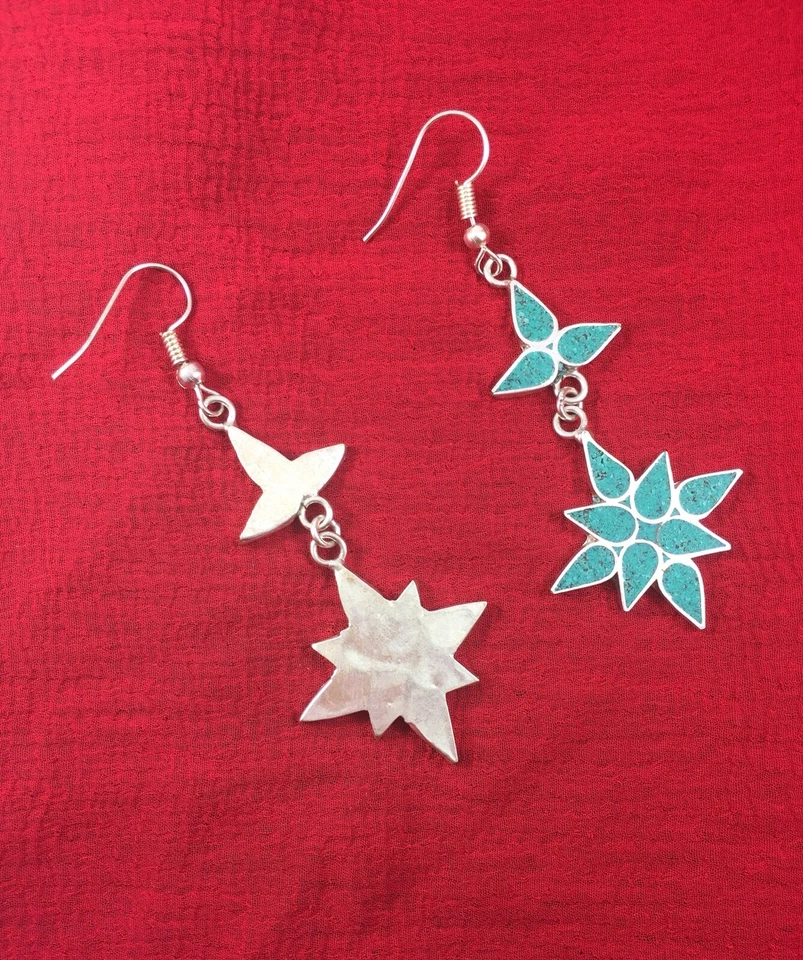 Vintage Earrings With Turquoise Stone - Image 4 of 4