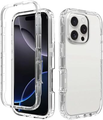 Clear 360° Full Shockproof Case für Apple iPhone 16, 16 Pro, 16 Plus, 16 Pro Max