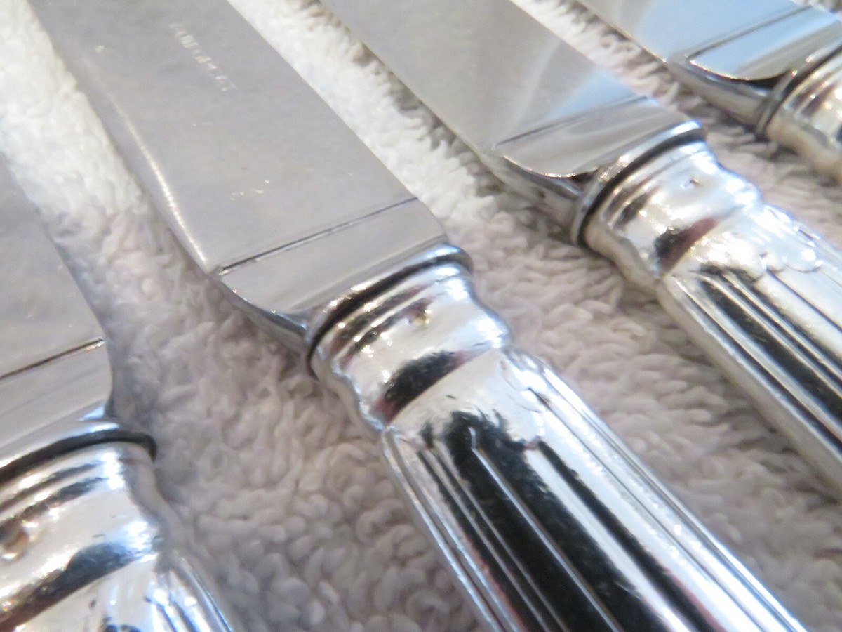 Gorgeous 20th c french 800 silver 12 dessert knives Puiforcat