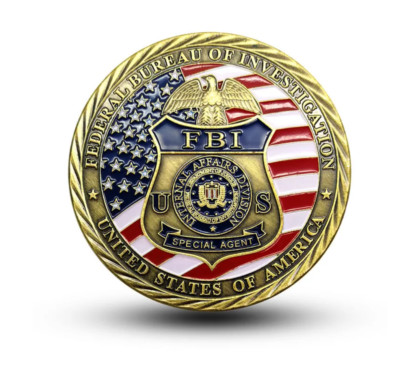Gedenkmedaille FBI St. Michaels Medaille Sammlermünze USA Gold Sammler