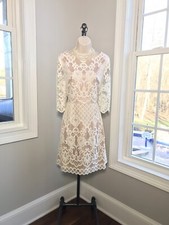 Eliza J Ivory Lace Mother of the Bride Groom Cocktail Dress - Women’s 12  EUC