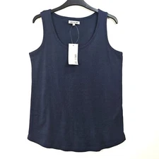 Amelie di Santi - Longline Cotton Vest Top - Black - UK 12