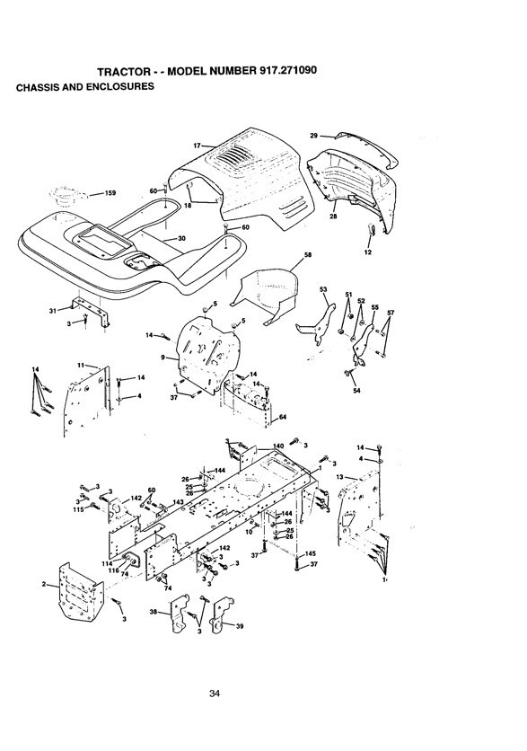Owner’s Manual Sears Craftsman 16.5 HP Lawn Tractor 42” Mower Model