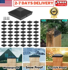 Wood Fence Post Caps 4X4 (3.5 in x 3.5 in) Deck Fencing Poles Top Protect Covers