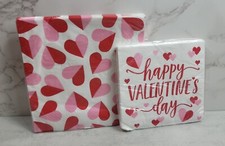 DISCONTINUED 32 Pink Valentine's Love Party Paper Dinner Cocktail Napkins 2 Ply