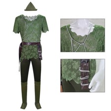 Kids Peter Pan Cosplay Costume Top Pants Hat Peter Pan and Wendy Role Play Suit