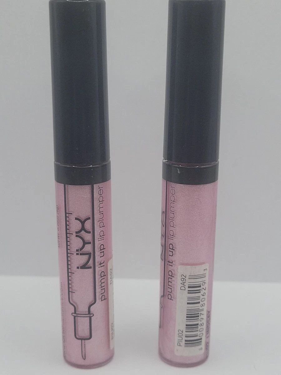 NYX Pump It Up Lip Plumper Gloss PIU02 Lindsay 0.27 fl oz Lot of 2