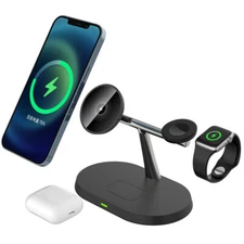 US 3in1 Magnetic Wireless Charger Station For Apple Watch S11/10 iPhone 17 16 15