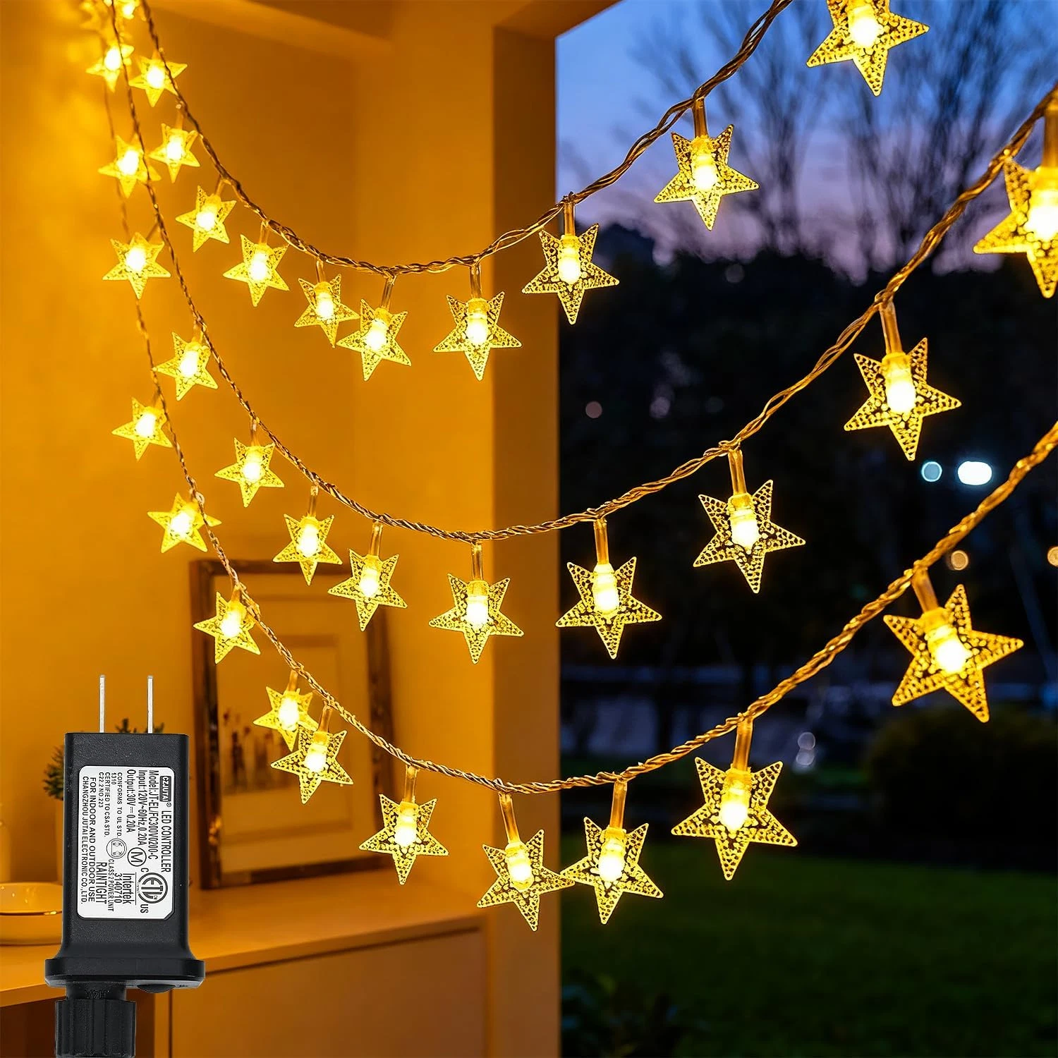 100 LED Star String Lights, 33FT Plug in Fairy String Lights Waterproof for Bedr