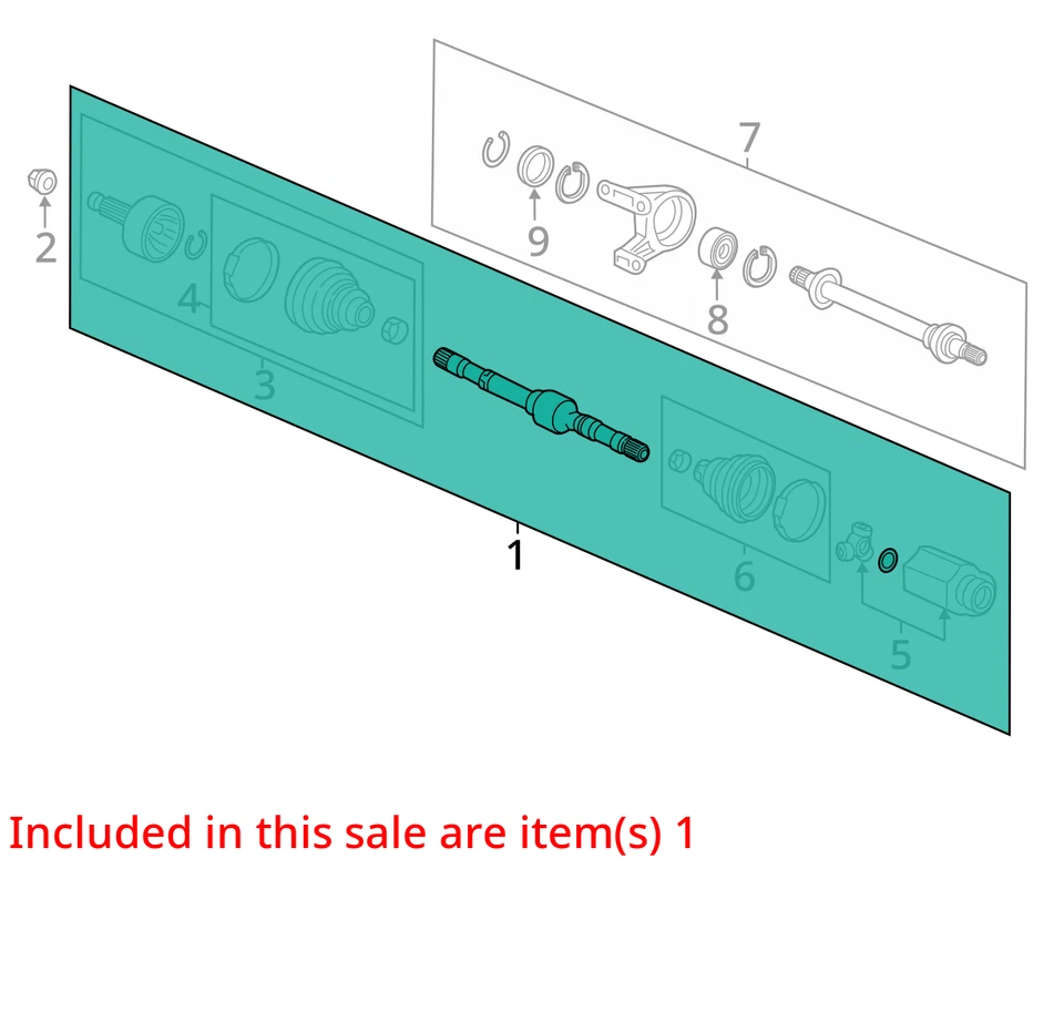 Honda Cr-v 2020-2022 eje eje conductor delantero CV C/V B50EG Foto 3 de 4