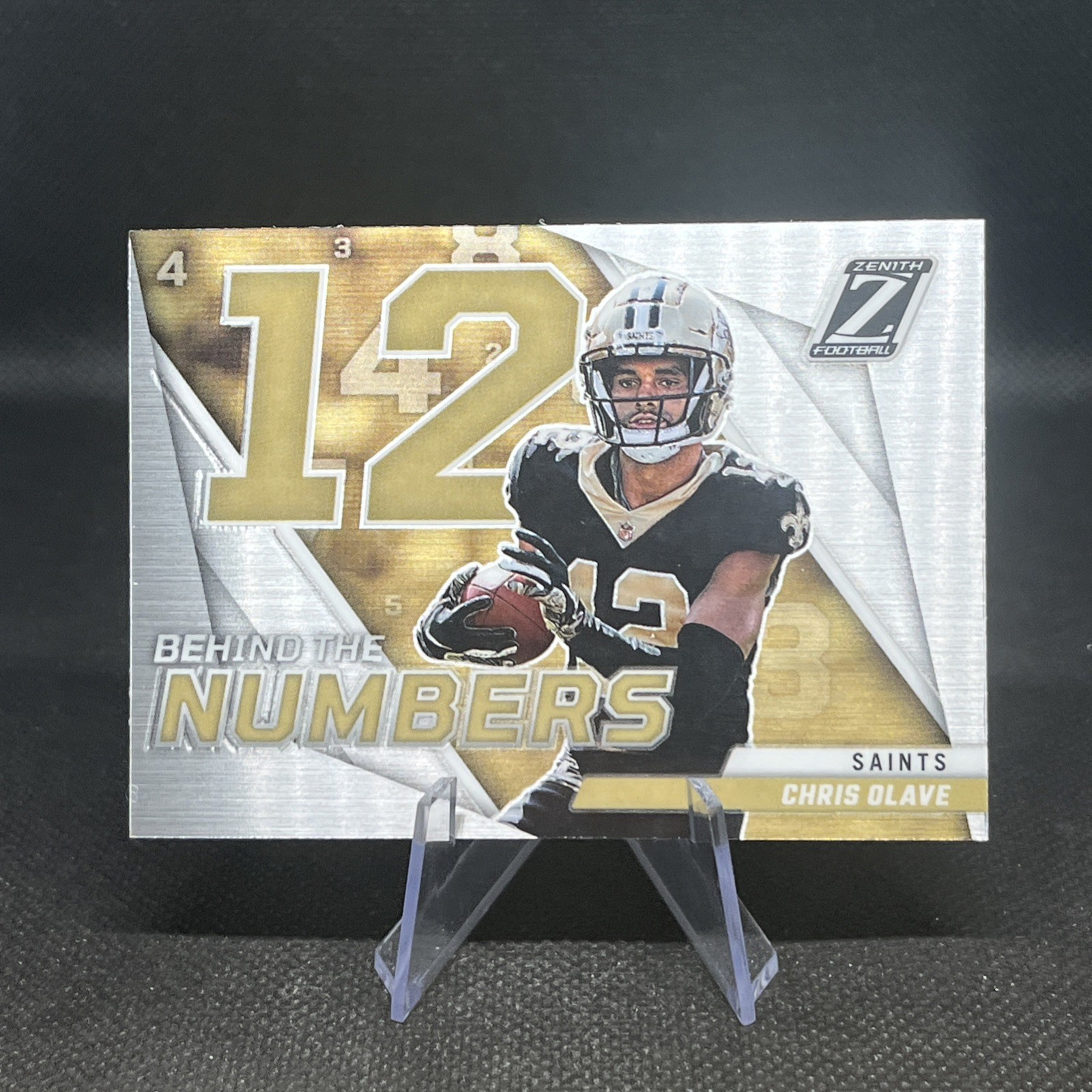 2022 Panini Zenith Chris Olave #BN-CO Saints Behind The Numbers Rookie Rc