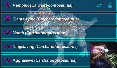 ArkSurvival Ascended PVE- Carcha Traits (1 Set)