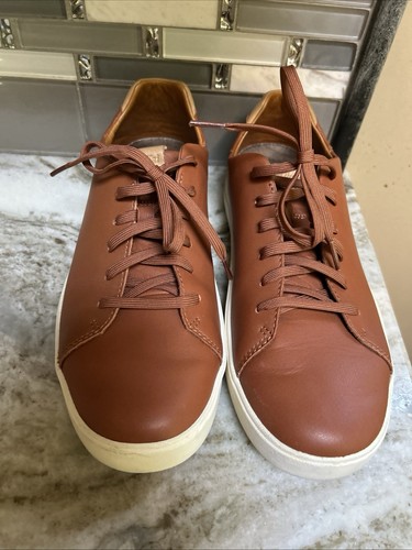OluKai Lae‘ahi Lī ‘Ili Men’s Waterproof Leather Sneakers Kukui Brown Sz 9