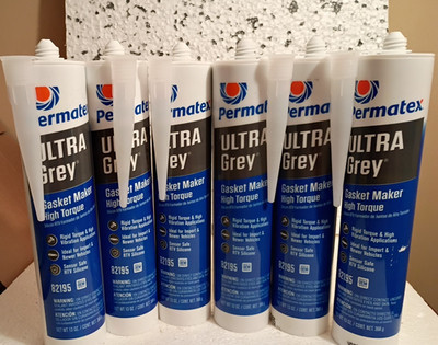 Permatex Ultra Grey High Torque RTV Silicone Gasket Maker Set 82195 (6x13oz)= 78