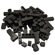 100x LEGO® Mattoncini Neri Lotto Bulk 1x1–1x4 Misure Miste Originali