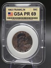 1963 Proof Silver Franklin Half Dollar, GSA PR 69 — photo 10