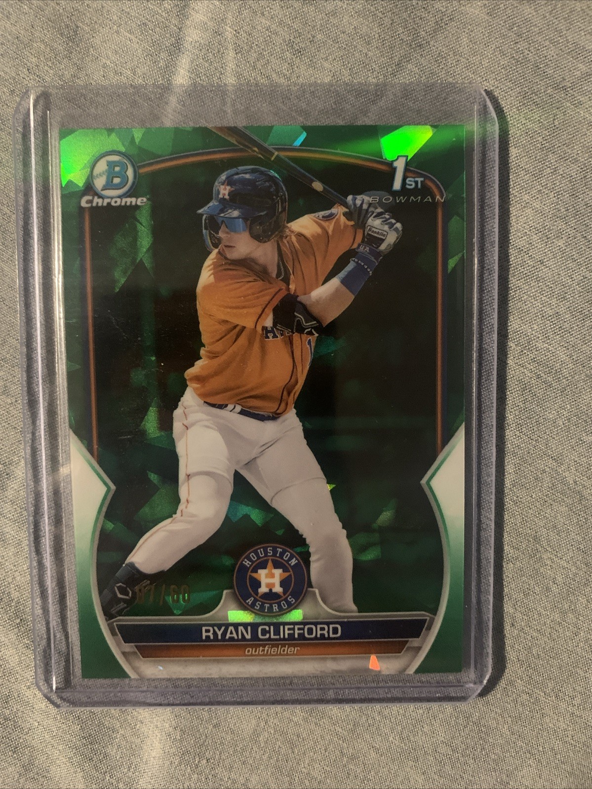 2023 Bowman Sapphire Edition #BCP-10 Ryan Clifford Green Astros /60