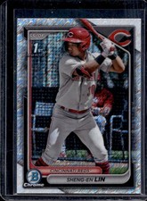 2024 Bowman Chrome Sheng-En Lin Shimmer Refractor 1st Prospect #BCP-155 Reds