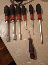 Wiha 34791 Nut Driver / Ball End Hex Set SoftFinish Handle + Facom Driver, 1/4