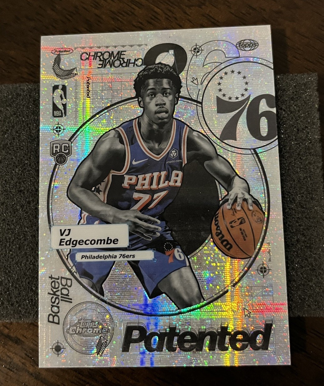 VJ Edgecombe 2025-26 Topps Chrome Patented Case Hit SSP Rookie RC