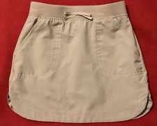 NAUTICAL Girl School Uniform Skort Sz 5 Regular Khaki 80 Poly 10 Span 2Pocket