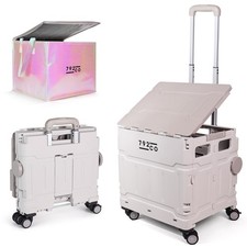 Foldable Utility Cart with Wheels Collapsible Rolling