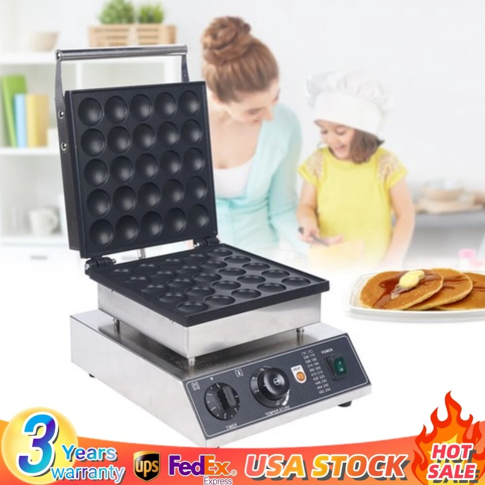 1750W 25 Molds Waffle Maker Electric Muffin Maker Electric Waffle Machine US