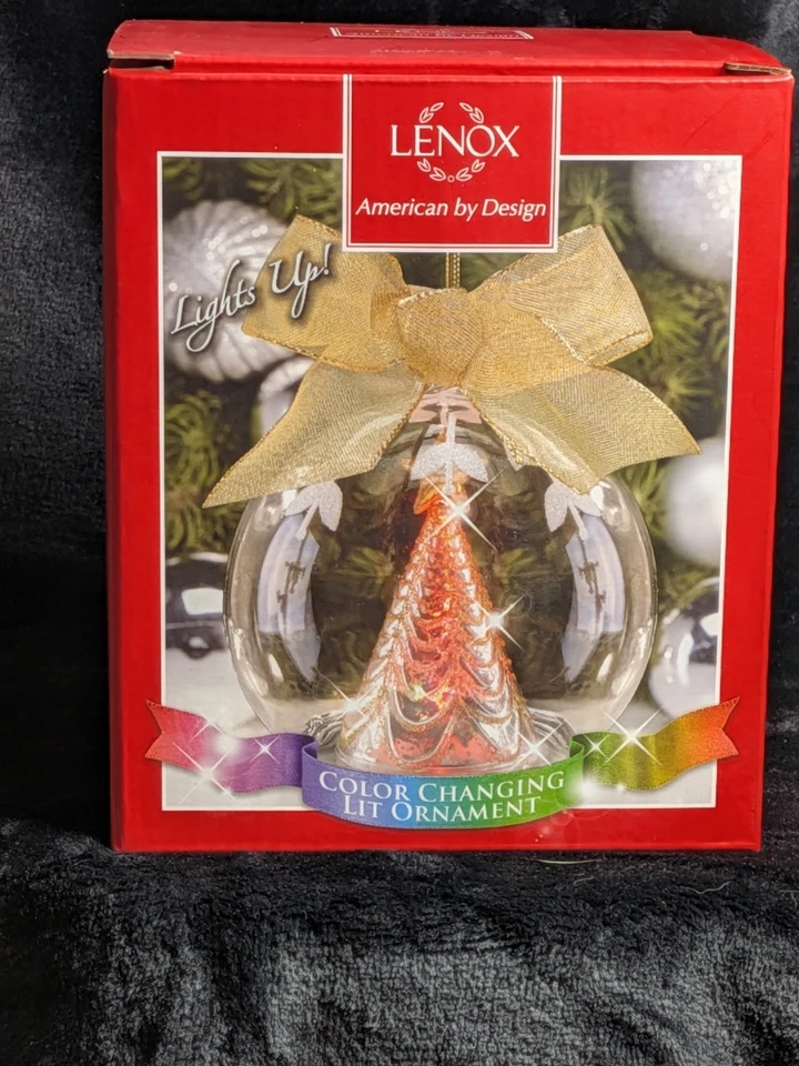 Lenox Bola Maravilla Árbol de Navidad Iluminado Color Cambiante Adorno NUEVO/Otro-Funcionando Foto 2 de 4