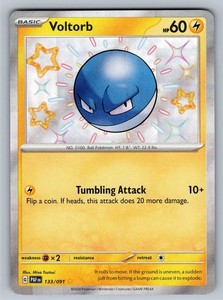 Voltorb 133/091 Paldean Fates Shiny Rare Holo