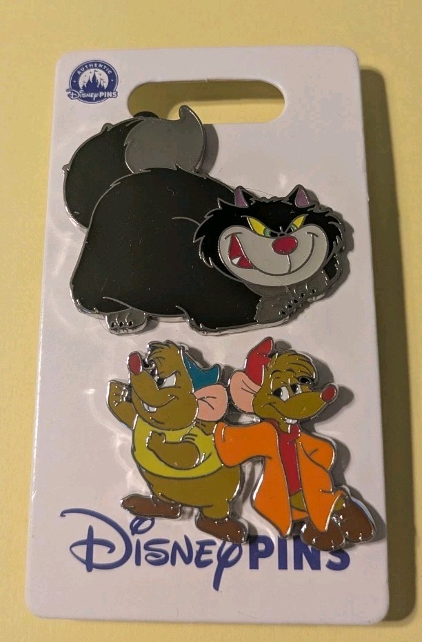 New Disney 2025 Lucifer Gus & Jacques 2 Pin Set 