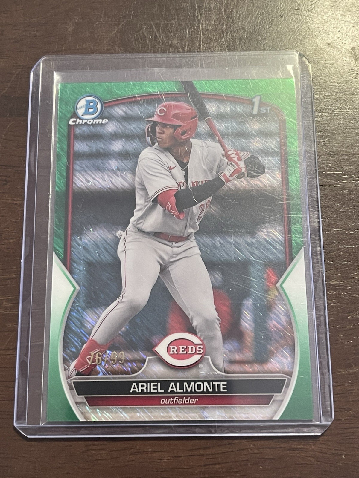 Ariel Almonte 2023 Bowman - Chrome Prospects #BCP-78 Green Shimmer 76/99