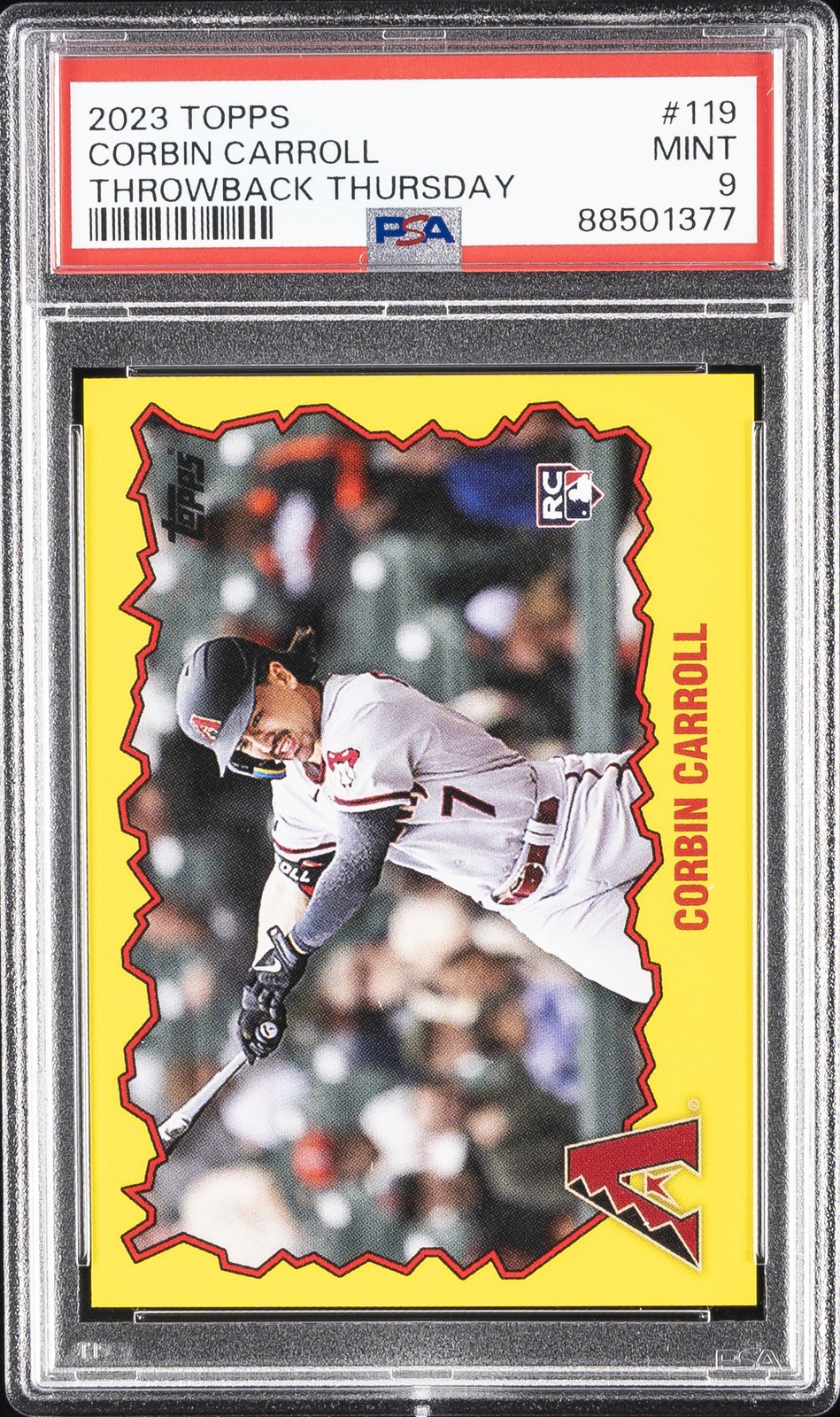 2023 TOPPS THROWBACK THURSDAY #119 CORBIN CARROLL ROOKIE RC PSA 9