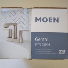 MOEN 84764SRN Genta 4 in. Centerset Bathroom Faucet Spot Resist Brushed Nickel
