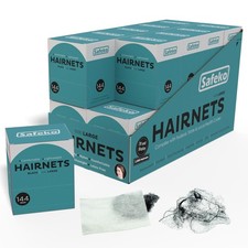 Hair Nets 144 PCS, Individually Wrapped, Lightweight Nylon Hairnets, Latex-Fr...