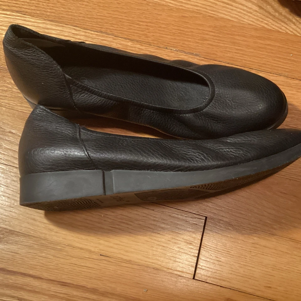 ARCHE ALBAME Flats Black Leather Slip On Women’s Shoes Size 39 US/7’5 - Image 3 of 4