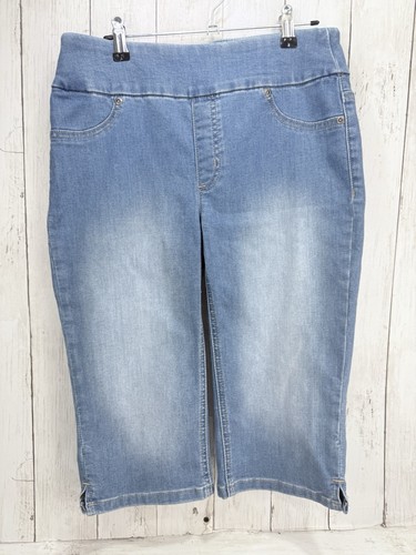 Chicos Perfect Stretch Soft Jegging Pedal Pusher Pull On Capri Denim Sz 00 (XS) - Picture 6 of 10