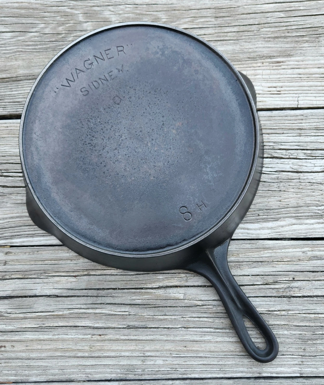 Vintage Wagner Arc Sidney O #8 H Cast Iron Skillet ** FULLY RESTORED**