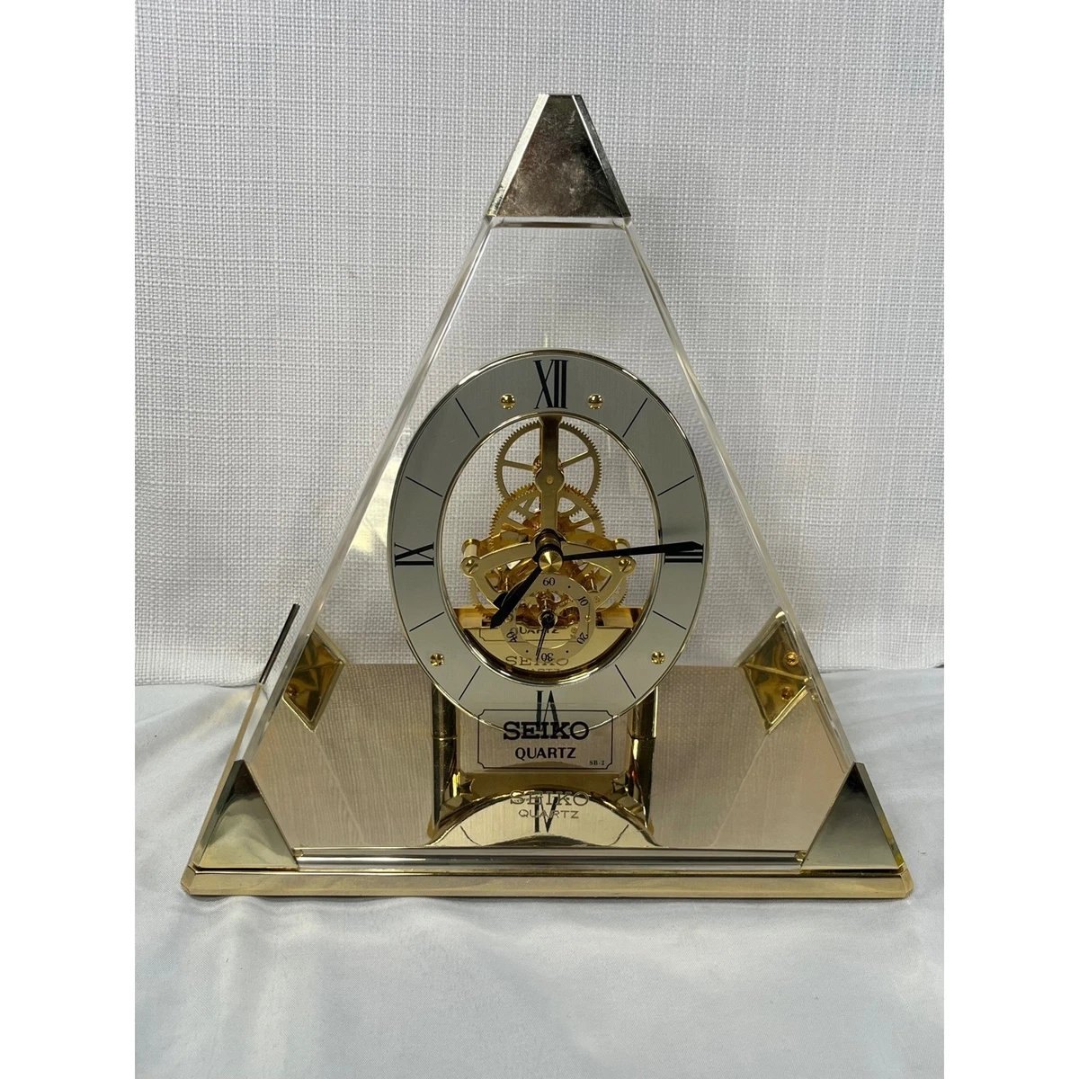 Seiko Gold Metal Desk, Mantel & Shelf Clocks for sale | eBay