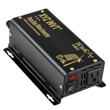 300W Pure Sine Wave Inverter DCV to AC 110V 120V Power Converter 600W Peak 24