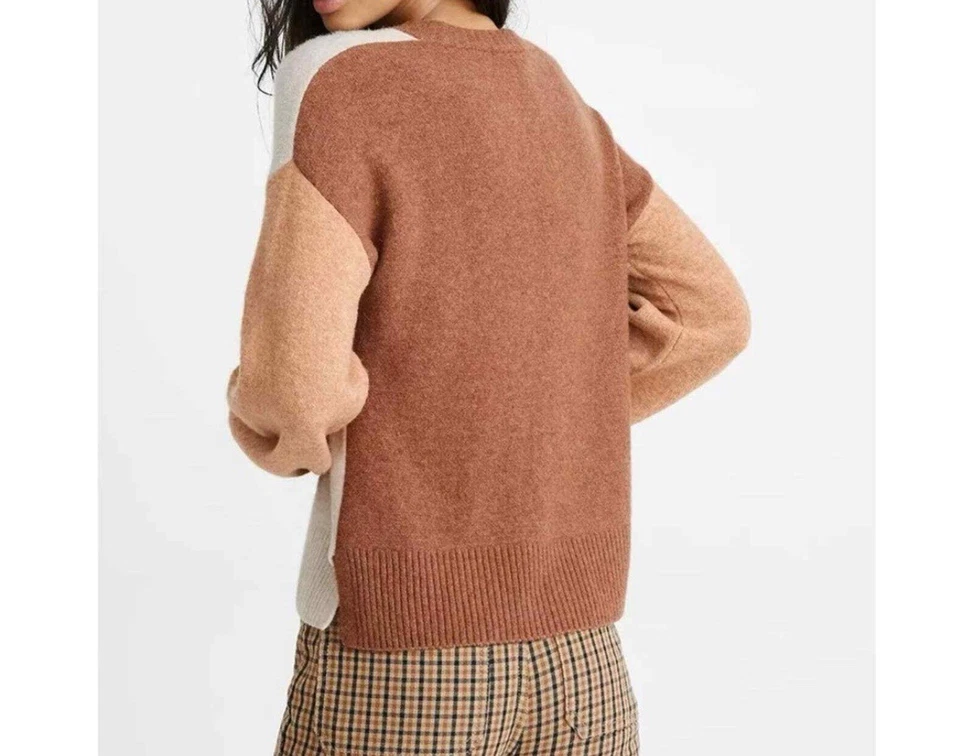 Suéter Pullover Madewell Colorblock Payton en Hilo Acogedor XL Mezcla de Lana Foto 2 de 4