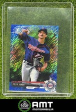 Felix Jorge 2017 Bowman Chrome Mini 80/150 Blue Shimmer Refractor Twins