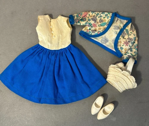1965 Ideal Tammy Doll  Japanese Exclusive Blue dress Outfit VINTAGE