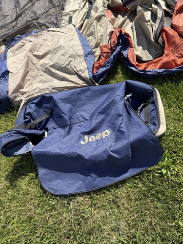 Vintage JEEP Duffle Bag Season Tent Blue Rare No Poles