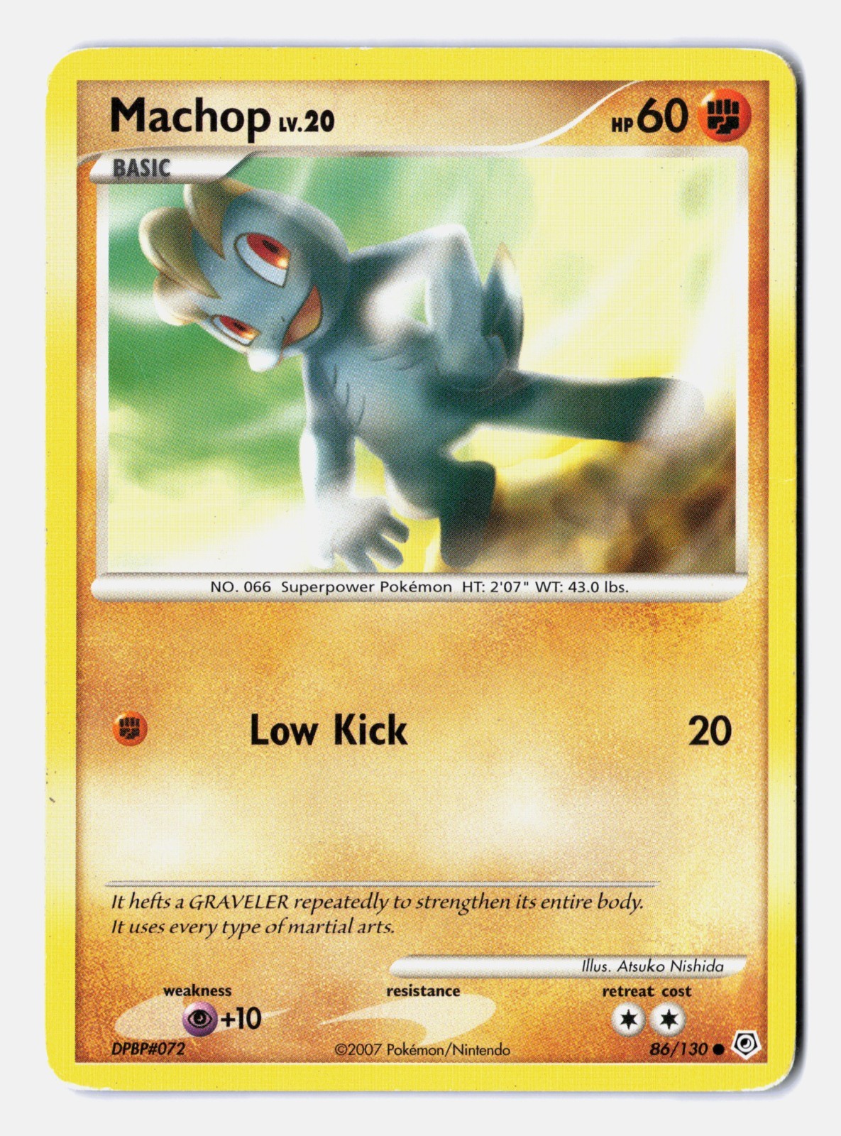 Machop - Diamond and Pearl 86/130 LP Pokémon TCG