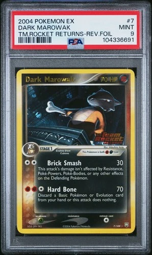 Dark Marowak PSA 9 - 7/109 - Reverse Holo - Team Rocket Returns - Pokemon
