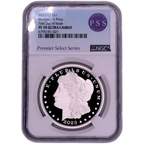 2023 Fiji Morgan Dollar "S" Privy - NGC PF 70 Ultra Cameo FDOI