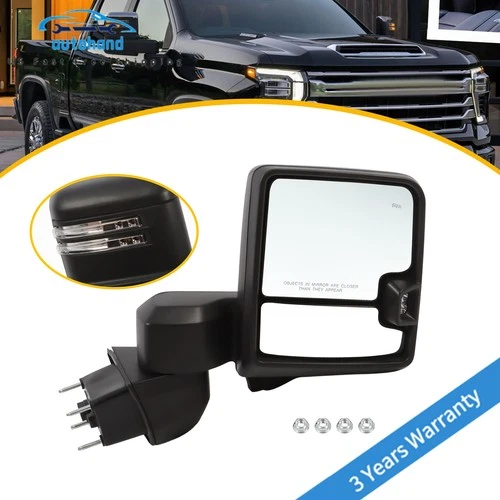 Right Door Tow Mirror For 2019-2023 GMC Sierra / Chevy Silverado 2500HD 3500HD